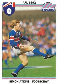 1992 AFL Regina #96 Simon Atkins Front